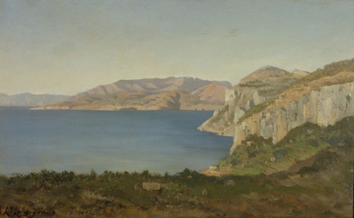 The Cote d'Azur, bay on the Mediterranean, between 1890 and 1915.