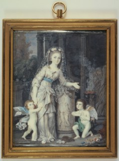 Portraits of Aglae de Polignac, Duchess of Guiche, and her brothers, c1783.