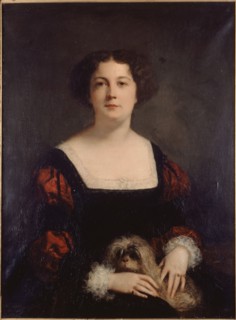 Portrait of Apollonie Sabatier (1822-1889), known as "the president", c1850.