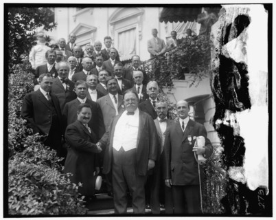 President Taft with members of Notification Committee, between 1910 and 1920.