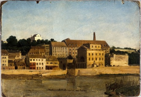 Refinery and the Delessert garden, in Passy, ??seen from the left bank (circa 1820).