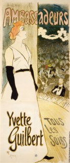 Yvette Guilbert. Ambassadeurs tous les soirs, 1894. Private Collection.