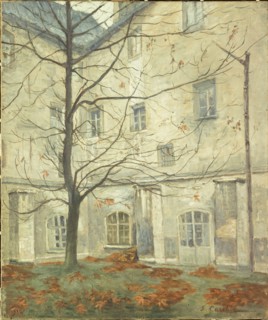 Lacordaire courtyard, at the Carmelite convent, rue de Vaugirard, 1911.