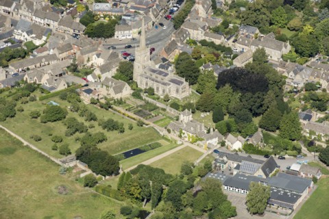 Church of St Lawrence, Church House and garden, Lechlade, Gloucestershire, 2016.