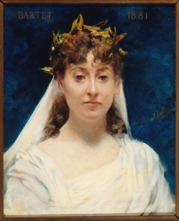 Julia Bartet (1854-1941), member of the Comédie-Française., between 1883 and 1893.