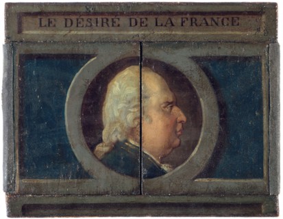 Le Desire' of France. Portrait of Louis XVIII and hidden portrait of Napoleon, c1815.