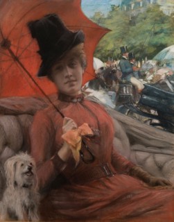Au bois de Boulogne (Driving on Champs-Elysées). Private Collection.