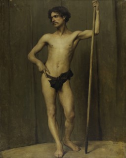 Figure study from live model (competition for the Prix de Rome), 1878.
