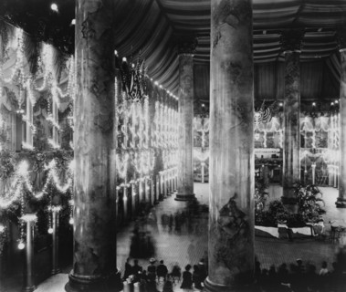 Inaugural decorations, McKinley inauguration, Pension Building, 1898.