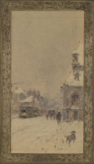 Sketch for the reception hall at the town hall of Vanves: Views of Vanves, 1902.
