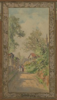 Sketch for the reception hall at the town hall of Vanves: Views of Vanves, 1902.