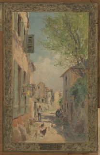 Sketch for the reception hall at the town hall of Vanves: Views of Vanves, 1902.