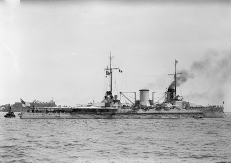 German Squadron Visit To U.S. Moltke, German Battleship - In Hampton Roads, 1912.