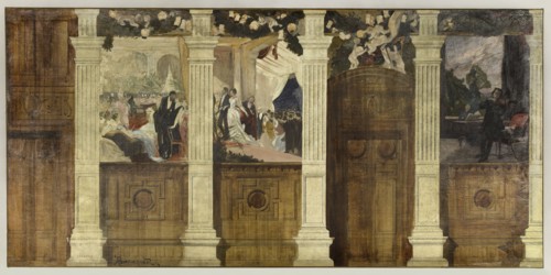 Esquisse pour la mairie du 4ème : Le Bal à la ville ou La Fête mondaine, 1884.