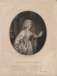 The singer Madame Gertrud Elisabeth Mara (1749-1833), as Armida, 1794. Private Collection.