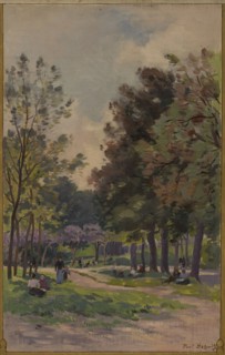 Sketch for the town hall of Vincennes: View of the Bois de Vincennes, 1898.