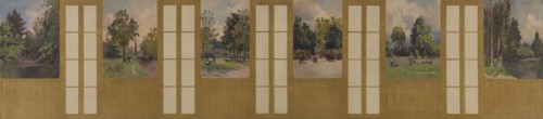 Sketch for the town hall of Vincennes: View of the Bois de Vincennes, 1898.