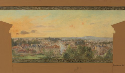 Sketch for the reception hall at the town hall of Vanves: Panorama of Vanves, 1902.