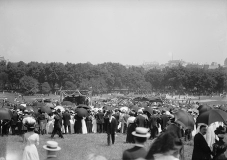 Military Field Mass By Holy Name Soc. of Roman Catholic Church - General View, 1910. Creator: Harris & Ewing.