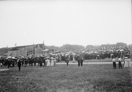 Military Field Mass By Holy Name Soc. of Roman Catholic Church - General View, 1910. Creator: Harris & Ewing.