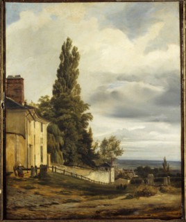 Chateau des Brouillards, rue de l'Abreuvoir and the Fontaine-du-But, in Montmartre, c1840.