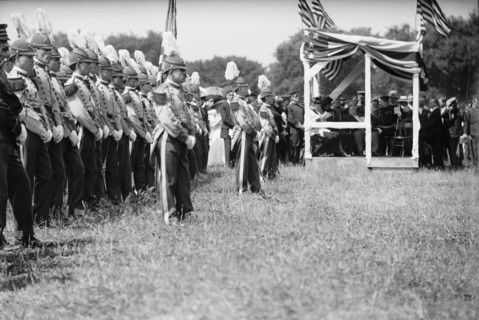 Military Field Mass By Holy Name Soc. of Roman Catholic Church, Corcoran Cadets, 1910. Creator: Harris & Ewing.