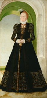 Anne of Denmark (1532-1585), Electress of Saxony, after 1565. Creator: Cranach, Lucas, the Younger (1515-1586).