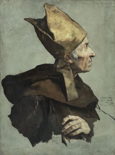 Detailled sketch for the Pantheon: A bishop (the coronation of Charlemagne), c1884.