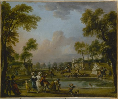 The Charge of Prince of Lambesc in the Tuileries Gardens, July 12, 1789, c1789.