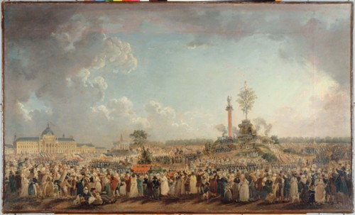 Fete de l'Etre supreme, (Festival of the Supreme Being) in Champ-de-Mars, c1794.