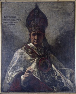 Portrait de Marie-Dominique Sibour (1792-1857), archevêque de Paris de 1848 à 1857, 1856.