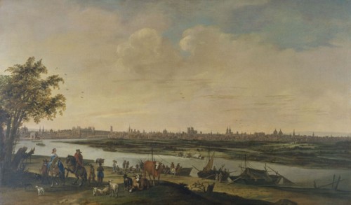 General view of Paris, taken from the base of Chaillot hill, around 1650, between 1645 and 1655.