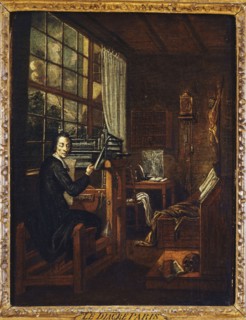 Portrait of Deacon Paris (1690-1727) engaged in manual labour to relieve the poor, between 1690 and 1727.