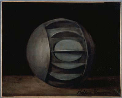 Metal sphere used during the siege of 1870-71, for sending mail dispatches by water, 1872.