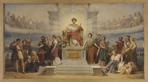 Sketch for the old Hotel de Ville in Paris: The triumph of the City of Paris, 1842.