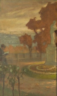 Sketch for the reception hall in the town hall of Vanves: Surroundings of Vanves, 1902.