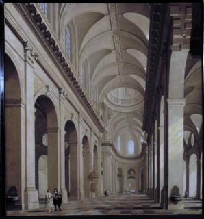 Idealized view of the interior of the Saint-Sulpice church during its construction, 1661.
