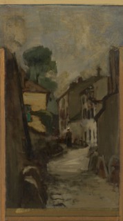 Sketch for the town hall of Vanves. Views of Vanves with the Church of Vanves, 1902.