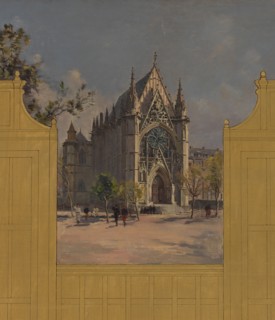 Sketch for the reception hall at the town hall of Vincennes: Views of Vincennes, 1898.