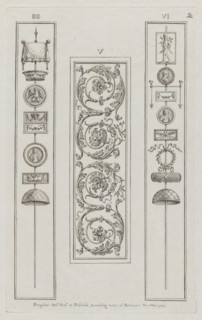 Panels of Ornament, nos. IIII-VI ("Designs for Various Ornaments," pl. 2), May 1, 1777.