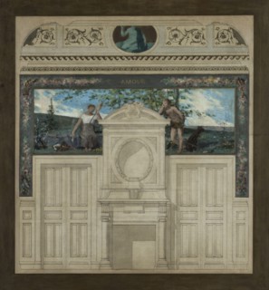Esquisse pour la salle des mariages de la mairie de Saint-Maur-des-Fossés : Amour, 1883.