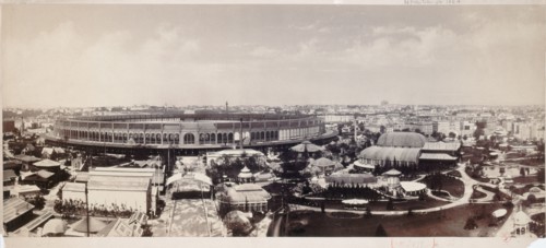 Panorama of the Universal Exhibition of 1867, Champ-de-Mars, 7th arrondissement, Paris, 1867.