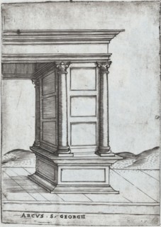 Arcus in Provincia, from a Series of Prints depicting (reconstructed) Build..., Plate ca. 1530-1550. Creator: Master GA.