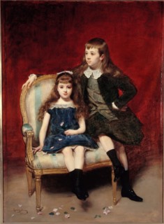 Portrait of Marguerite (1883-1973) and Robert (1880-1956) de Broglie, 1890.