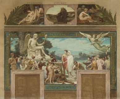 Sketch for the town hall of Saint-Maur-des-Fosses: Virtues opposing Vices (Marriage - Hope), 1883.