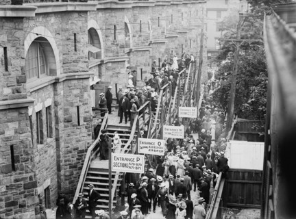 Fifth Regiment Armory, Baltimore, Maryland - Exterior Scenes During Democratic National Convention, 1912.
