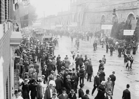 Fifth Regiment Armory, Baltimore, Maryland - Exterior Scenes During Democratic National Convention, 1912.