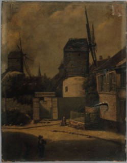 Moulin de la Galette and Moulin Blutefin, Montmartre, 18th arrondissement, c1855 — 1865.