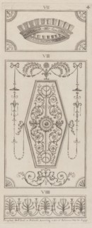 Panels of Ornament, nos. VII-VIIII ("Designs for Various Ornaments," pl. 4), May 1, 1777.