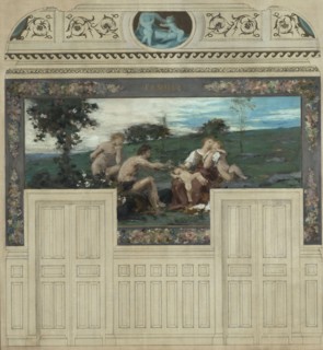 Esquisse pour la salle des mariages de la mairie de Saint-Maur-des-Fossés : Famille, 1883.